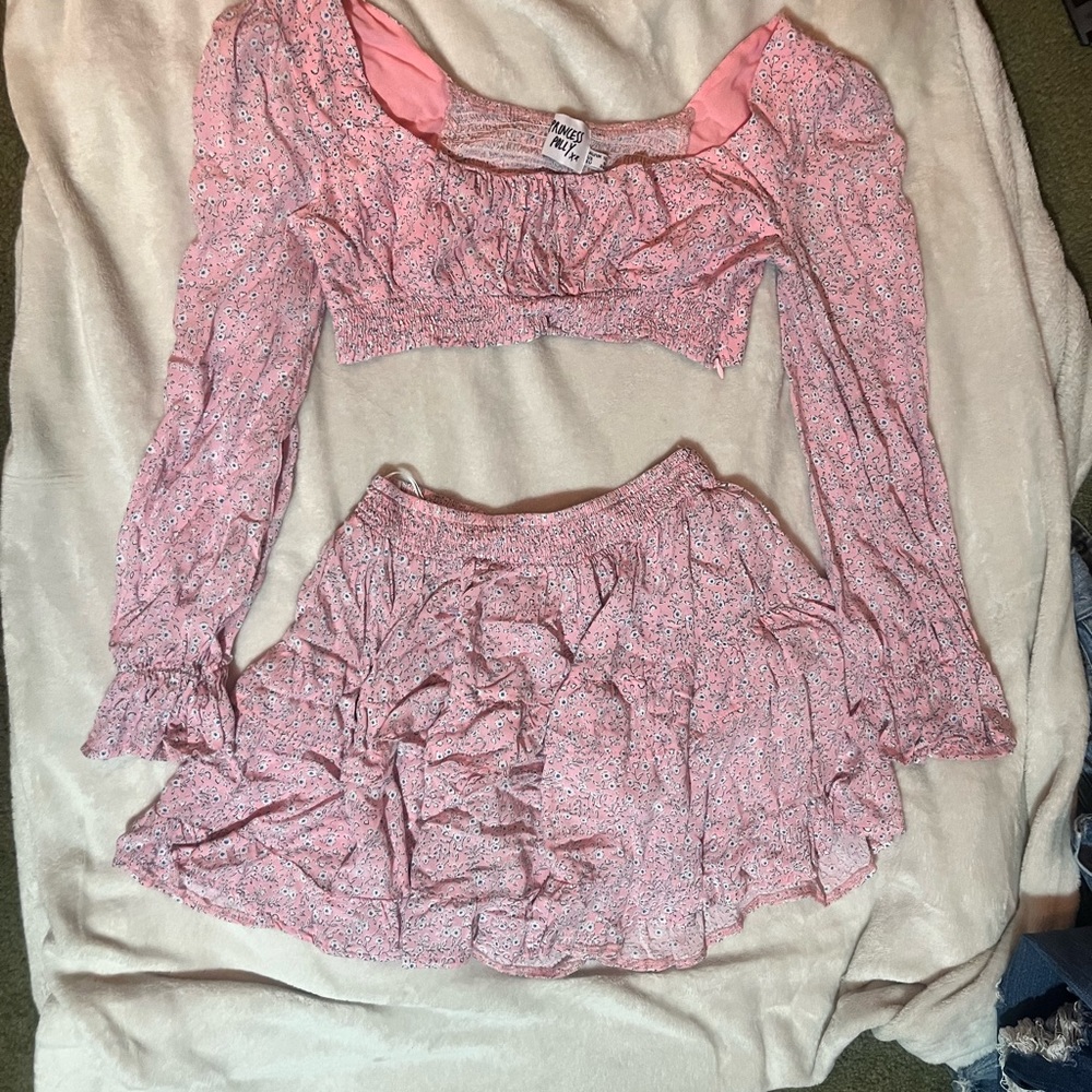 Crop Top and mini skirt set